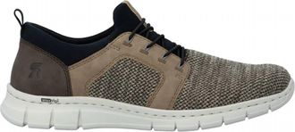 Rieker Mens Timo B7796 Shoes In Fango / Black / Schoko