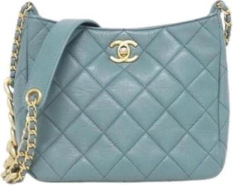 Chanel Pre-owned Vintage Schoudertas - Dames - Vintage Schoudertas - Groen - ONE Size - Leer - Vintage