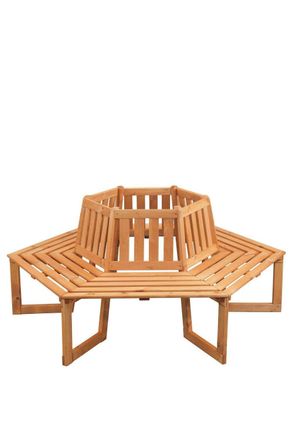 Promex Tree Seat - Solid Wood Garden Tree Bench - Treated Timber