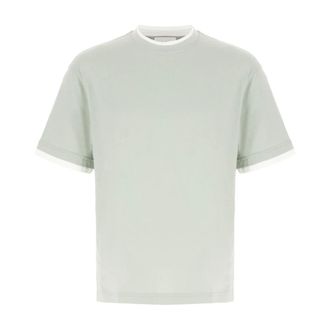 Lardini T-Shirts, male, Green, Size: M Crew-neck T-shirt