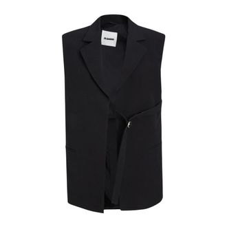 Jil Sander Dames, Jassen, Zwart, Maat: XS Katoen