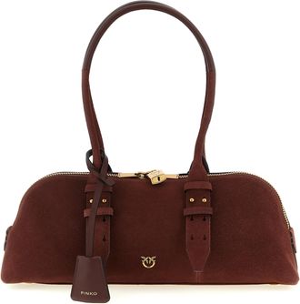 Pinko Bordeaux Cowhide Shoulder Womens Bag