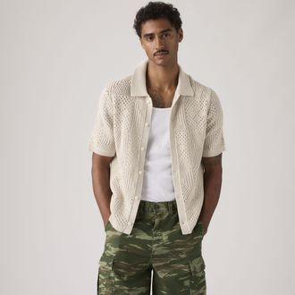 Levi's Sweater Camp Lightweight Shirt - Mens - 2XL - Beige / Pumice Stone