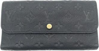 Louis Vuitton Pre-owned Monogram Empreinte Long Wallet (bi-fold) - Dames - Vintage Accessoires - Zwart - ONE Size - Leer - Vintage
