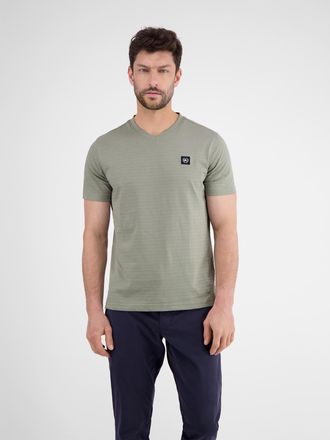 Lerros T-Shirt LERROS LERROS Herren T-Shirt mit V-Ausschnitt, Herren, Gr. XL, tinted grau, 100% Baumwolle, V-Ausschnitt, Shirts T-Shirt