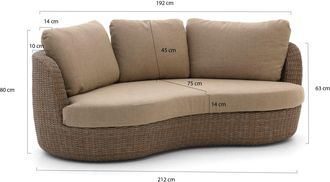 Intenso Furniture Intenso Santa Ninfa lounge tuinbank 3-zits 191,5cm