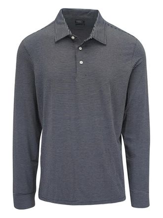 Faherty Movement Moonlight striped polo shirt - men - Nylon/Pima Cotton/Fabric/Elastane - L - Blue
