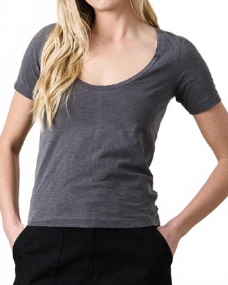 NSF Tally Short Sleeve Tee In Faded Black