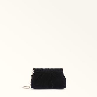Furla Nuvola Custodia Nero Nero Tessuto Satin Vellutato Donna