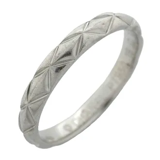 Chanel Platinum 950 Band Ring (Pre-Owned)