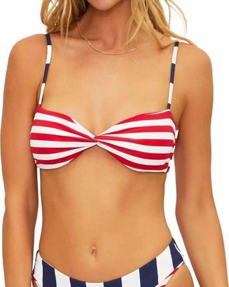 Beach Riot Juno Top In Star Spangled Stripes