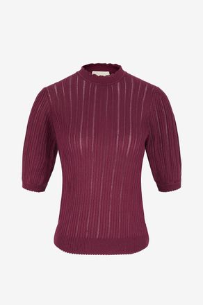 Ulla Johnson Top mit Rundhalsausschnitt und Puff&auml;rmeln Gemma