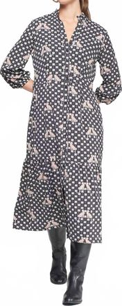 Vilagallo Leopard Print Dress In Black/white