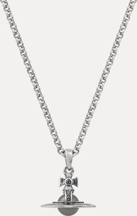 Vivienne Westwood Man. New Petite Orb Pendant Necklace Oxi-silver-platinum-silver-night-crystal-light Oxi-silver-platinum-silver-night-crystal-light Men