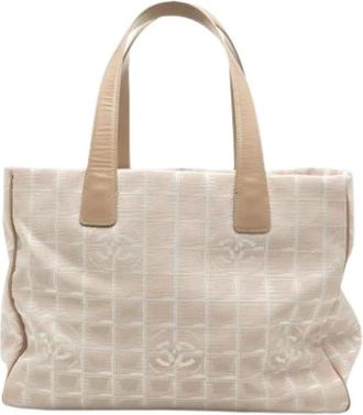 Chanel Pre-owned Tote Bags, female, Beige, Size: ONE SIZE Pre-owned Nylon Tote