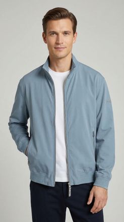 Cinque Blouson CINQUE CISCRIP, Herren, Gr. XL, blau, Web, Obermaterial: 48% Baumwolle, 42% Polyamid, 10% Elasthan, unifarben, regular fit normal, hoch geschl