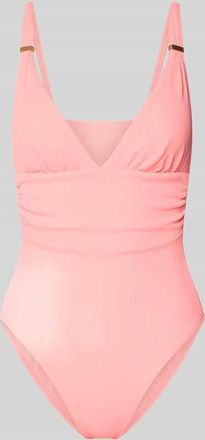 Barts Badeanzug mit Feinripp Modell Cimazy Plunge in Pink, Gr&ouml;&szlig;e 36