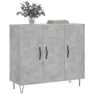 Berkfield Home Sideboard Concrete Grey 90x34x80 cm Engineered Wood | Size: 90 x 34 x 80 cm