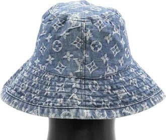 Louis Vuitton Pre-owned Accessories, male, Blue, Size: ONE SIZE Pre-owned Monogram Denim Bucket Hat