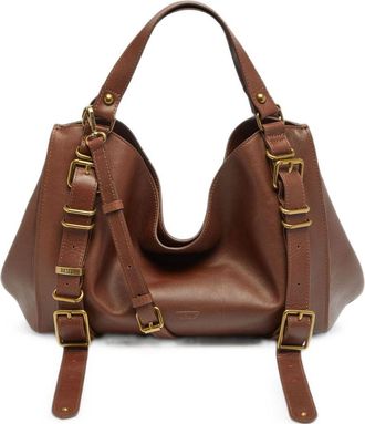 Diesel Brown Soft Slouchy Adjustable-Strap Shoulder Bag