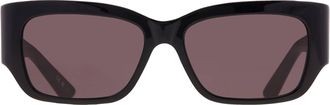 Balenciaga Grey Rectangular Unisex Sunglasses BB0331SK 001 56