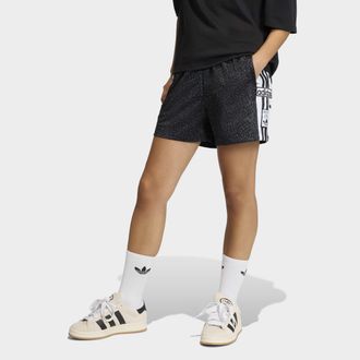 adidas Shorts ADIDAS ORIGINALS AOP ADI-BREAK, Damen, Gr. XXL, N-Gr, schwarz, grau six, normal, gr., Obermaterial: 100% Polyester, Hosen Shorts