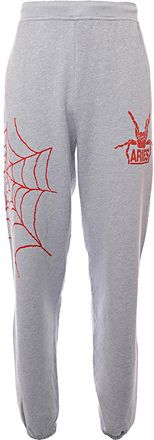 Aries Mens Silas Spider Track Pants in Grey - Size Small