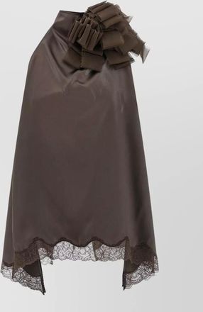 Magda Butrym silk lace high-neck blouse