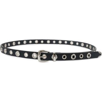 Petit Moments Rivet Studded Belt in Black at Nordstrom, Size X-Small