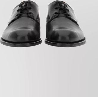 Our Legacy leather round toe loafers karasu model