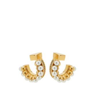 Ferragamo Kristal-Versierde Bijoux Oorbellen - Dames - Oorbellen - Geel - ONE Size - Accessoires