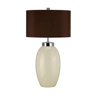Netlighting Victor 1 Light Small Table Lamp Cream E27