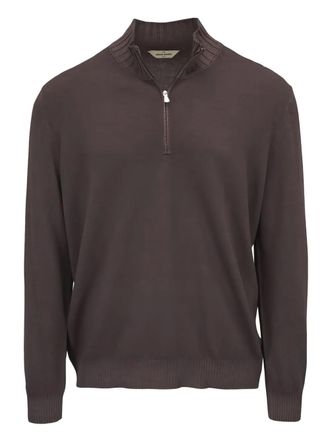 Gran Sasso Maglione con zip - Marrone