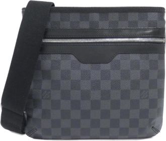 Louis Vuitton Dark Gray Graphite Coated Canvas Shoulder Bag (Pre-Owned)