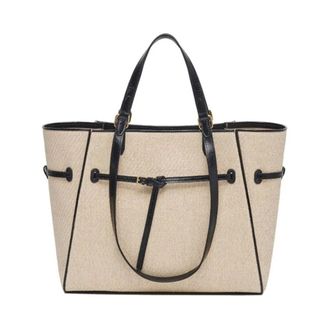 Ines De La Fressange Camille Grote Shopper - Dames - Tassen - Beige - Maat: ONE Size Leer