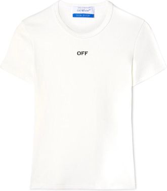 Off-white Off Stamp Rib Basic Cotton T-Shirt