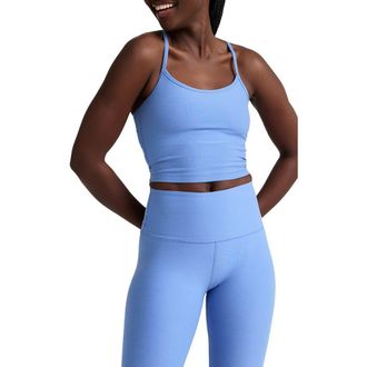 Beyond Yoga Space Dye Slim Racerback Crop Tank in Wild Flower Blue Hea at Nordstrom, Size X-Large