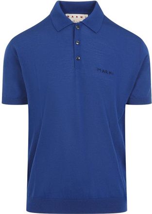 Marni Polo Neck Trui - Heren - Polos - Blauw - M - Wol - Tops