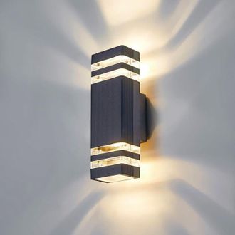 OEM Aplique Led De Pared Para Exteriores Ulisem, Resistente Al Agua Ip65, Aluminio - Luz Blanca C&aacute;lida 3000k, F&aacute;cil Instalaci&oacute;n Para Patio Y Jard&iacute;n