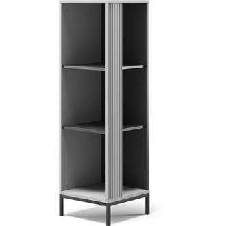 Vicco Estante Para Cds Eliza, Gris, 36 X 120 Cm 3 Compartimentos Abiertos, Vicco