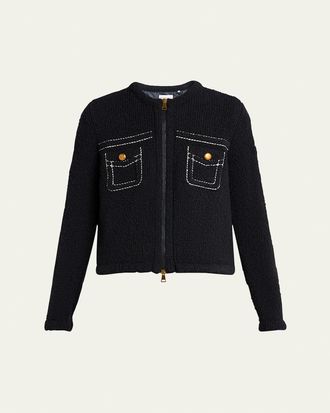 Moncler Comfort Wool Zip Cardigan