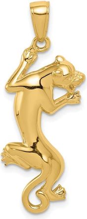 Diamond2Deal 10k Yellow Gold Polished Panther Pendant