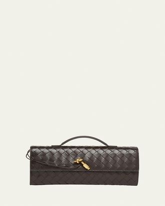 Bottega Veneta Long Andiamo Clutch Bag with Handle