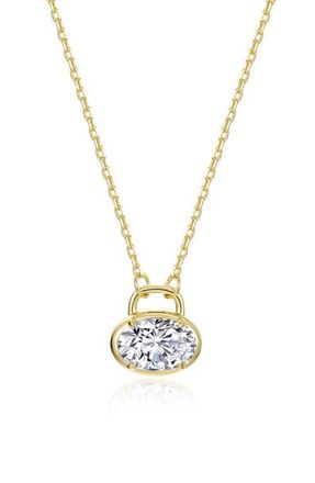 Lafonn Oval Lock Necklace in Gold at Nordstrom, Size 20