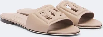 Dolce & Gabbana DG leather slides