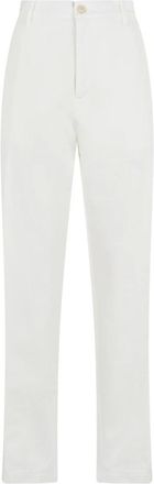 Canali Broeken, Heren, Wit, XL, Katoen, Rechte broek