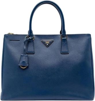 Prada Pre-owned Vintage Tote Bag - Dames - Vintage Handtas - Blauw - ONE Size - Leer - Vintage