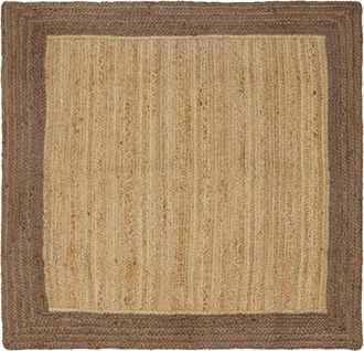 vidaXL Alfombra De &Aacute;rea Gris 120 X 120 Cm Yute Vidaxl