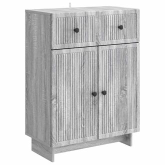 vidaXL Aparador Gris Sonoma 66 X 34,5 X 90 Cm Madera De Ingenier&iacute;a Vidaxl