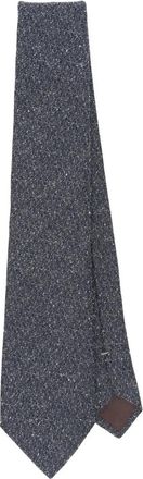 Canali Cravatta screziata in lana e seta - Blu